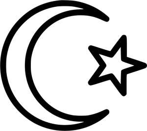 Crescent Moonand Star Icon PNG image