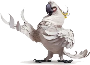 Crested Cockatoo Pose PNG image
