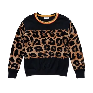 Crewneck Jumper With Animal Print PNG Ygf22 PNG