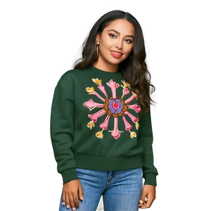 Crewneck Jumper With Embroidery PNG Bvy