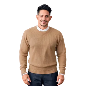 Crewneck Sweater With Elbow Patches PNG Tog1 PNG