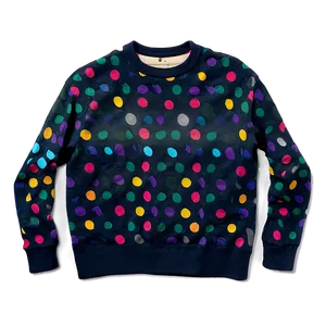 Crewneck Sweater With Polka Dots PNG Wfo61 PNG