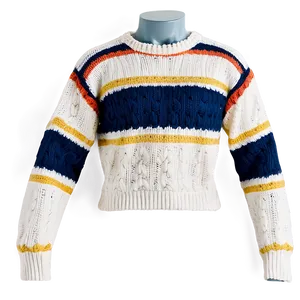 Crewneck Sweater With Stripes PNG Eni
