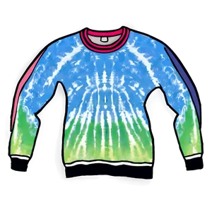 Crewneck Top With Tie Dye PNG 37 PNG