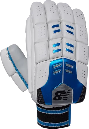 Cricket Batting Glove Blue White PNG image