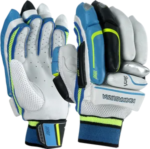 Cricket Batting Gloves Blue White PNG image