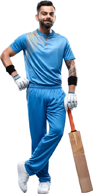 Cricket_ Player_in_ Blue_ Attire.png PNG image