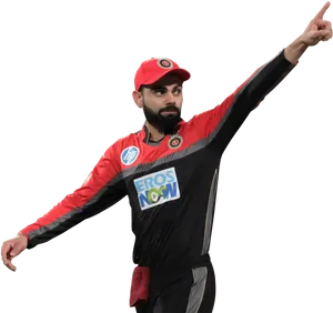 Cricket_ Player_ Pointing_ Direction PNG image