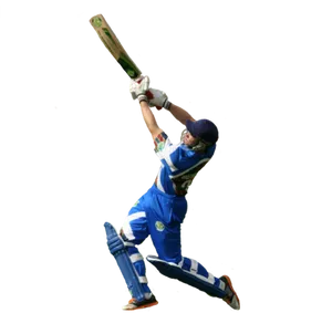 Cricketer Playing Aggressive Shot PNG image