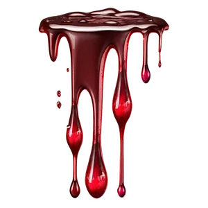 Crimson Drops: Blood Drip Effect PNG 26