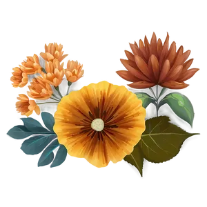Crisp Fall Flowers PNG Vbm97 PNG