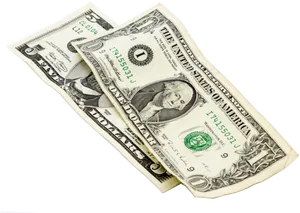 Crisp U S Dollar Bills Floating PNG image