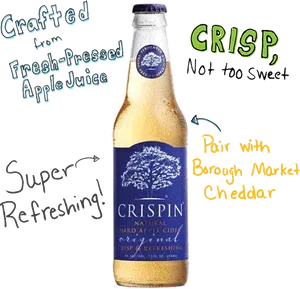 Crispin Natural Hard Apple Cider Advert PNG image