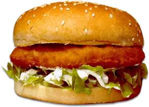 Crispy_ Chicken_ Burger_ Transparent_ Background.png PNG image