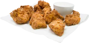 Crispy Chicken Nuggetswith Dipping Sauce PNG image