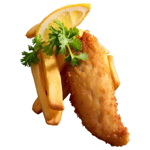 Crispy Fish And Chips Recipe PNG Yjs