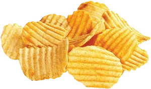Crispy Ridged Potato Chips PNG image