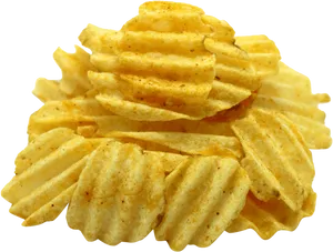 Crispy Ridged Potato Chips PNG image