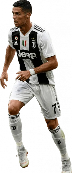 Cristiano Ronaldo Juventus Action Shot PNG image
