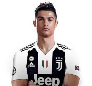 Cristiano Ronaldo Juventus Portrait PNG image