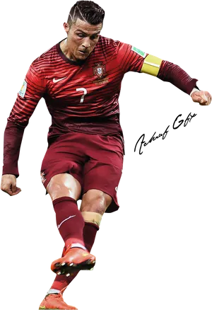 Cristiano Ronaldo Portugal Action Shot PNG image