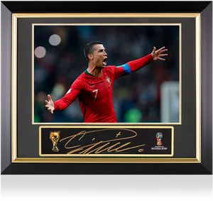 Cristiano Ronaldo Portugal Celebration Framed Photo PNG image