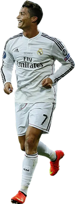 Cristiano Ronaldo Real Madrid White Kit PNG image