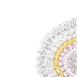 Crochet Doily Border PNG Stw