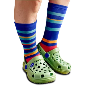 Crocs With Socks Trend PNG 8