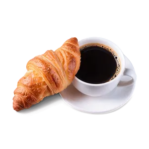 Croissant And Coffee Breakfast PNG Ueb