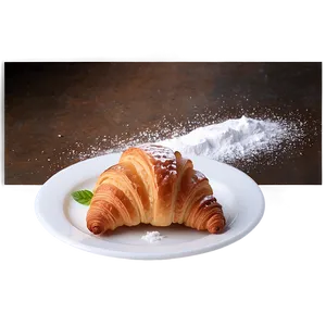 Croissant With Powdered Sugar PNG 87 PNG