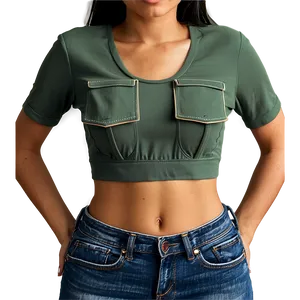Crop Top With Pockets PNG 05252024