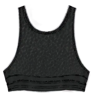 Cropped Black Tank Top PNG 06282024