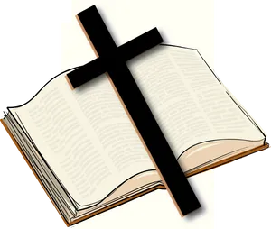Cross_and_ Open_ Bible_ Illustration