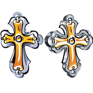 Cross Outline Drawing PNG 43