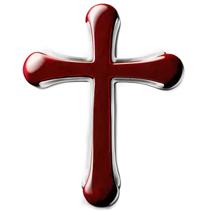 Cross Outline With Heart PNG Hge