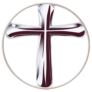 Cross Outline With Heart PNG Xpt