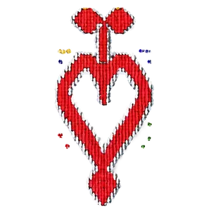 Cross Stitch Heart PNG Jfq11