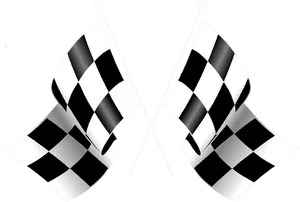 Crossed Checkered Flags Graphic