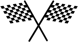 Crossed Checkered Flags Racing Finish Line PNG image