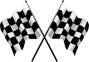 Crossed Checkered Flags Racing Finish Line.png PNG image