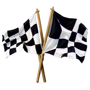 Crossed Checkered Flags Racing Png 05212024 PNG image
