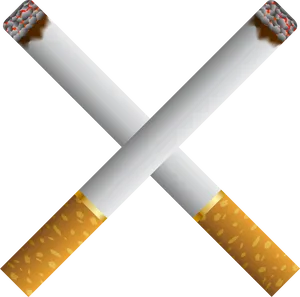 Crossed Cigarettes Graphic PNG image
