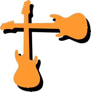 Crossed Electric Guitars Icon PNG image