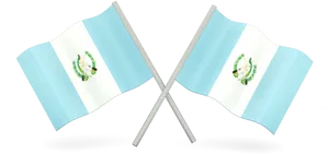 Crossed Guatemalan Flags PNG image
