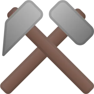 Crossed Hammers Icon PNG