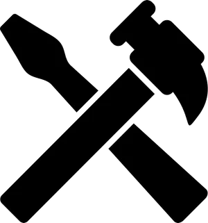 Crossed Hammers Silhouette