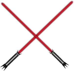 Crossed Red Lightsabers PNG image