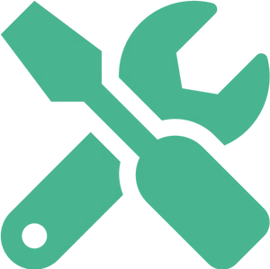 Crossed Wrenchand Screwdriver Icon PNG