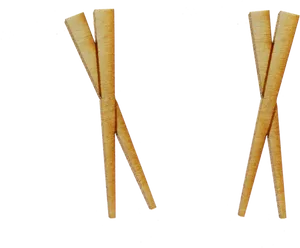 Crossedand Open Wooden Chopsticks PNG